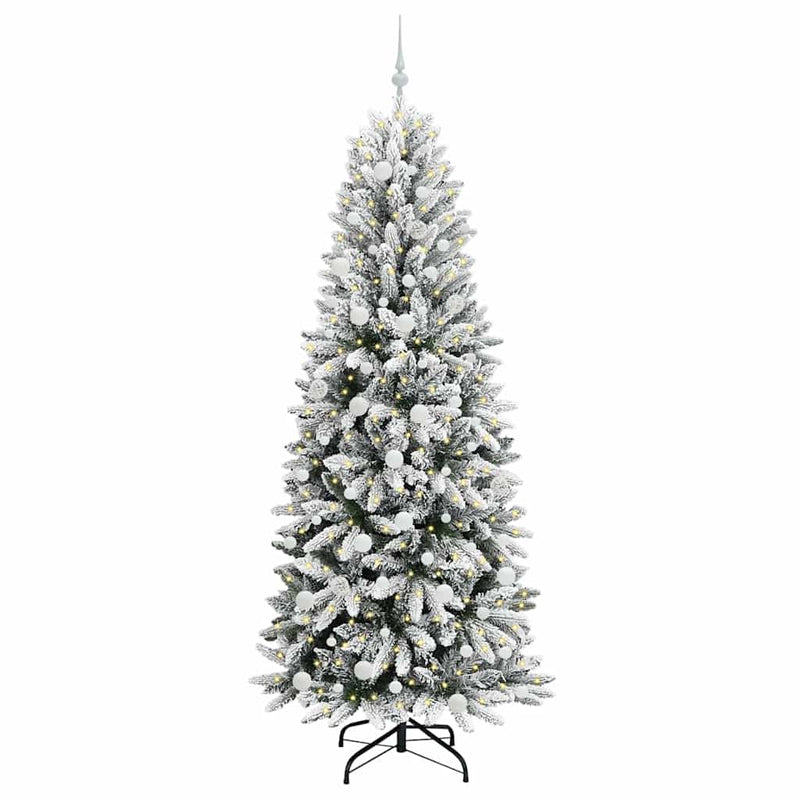 Afbeelding laden in galerijviewer, Vidaxl kunstkerstboom wit 210 cm pvc en plastic en staal en pe
