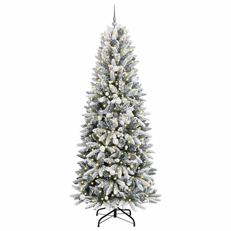 Afbeelding laden in galerijviewer, Vidaxl kunstkerstboom wit 240 cm pvc en plastic en staal en pe
