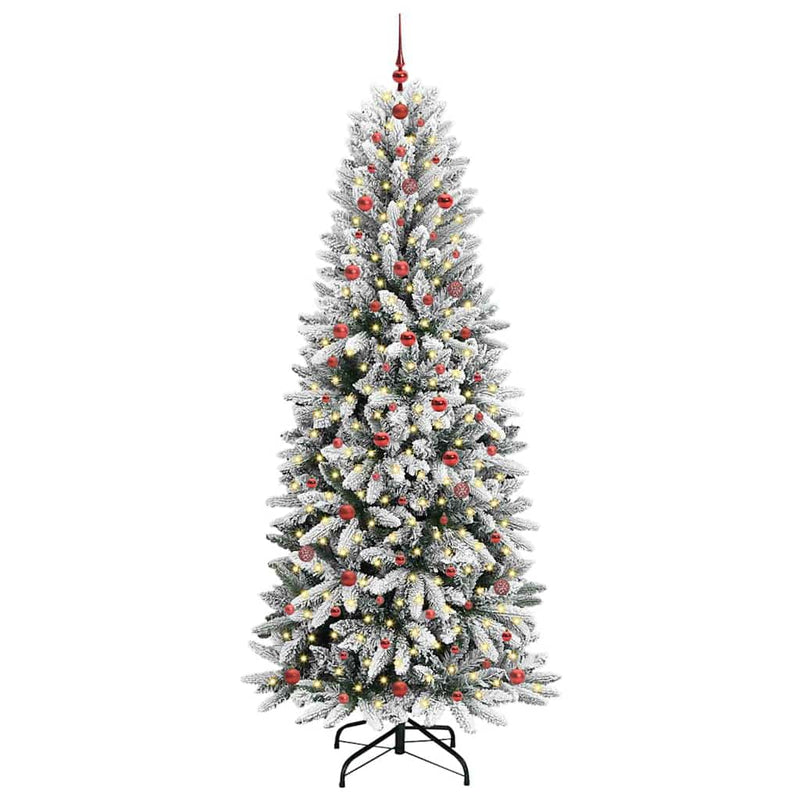 Afbeelding laden in galerijviewer, Vidaxl kunstkerstboom wit 240 cm pvc en plastic en staal en pe
