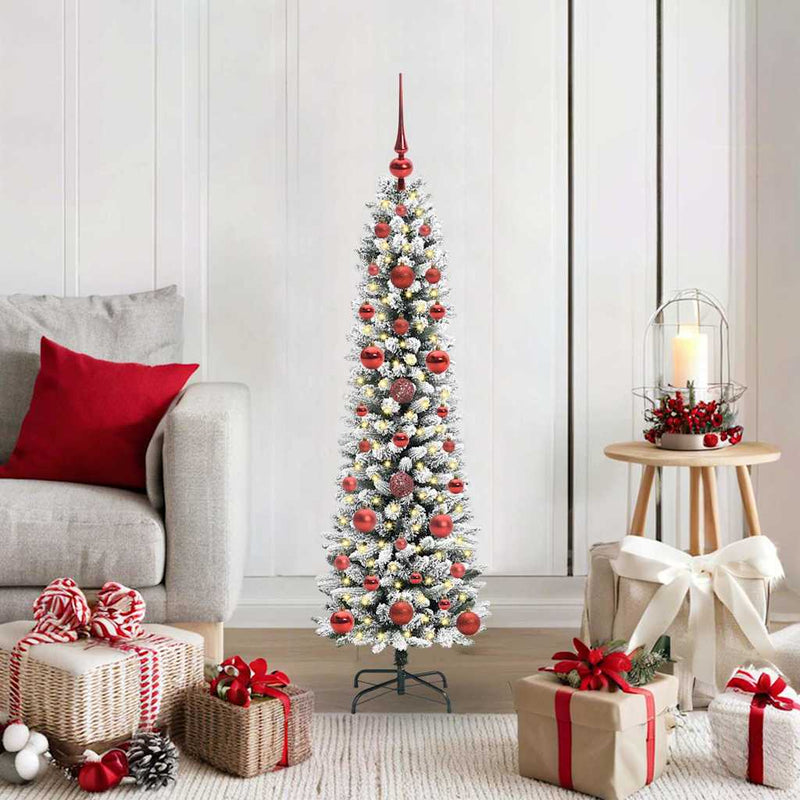 Afbeelding laden in galerijviewer, Vidaxl kunstkerstboom wit 120 cm pvc en metaal en plastic
