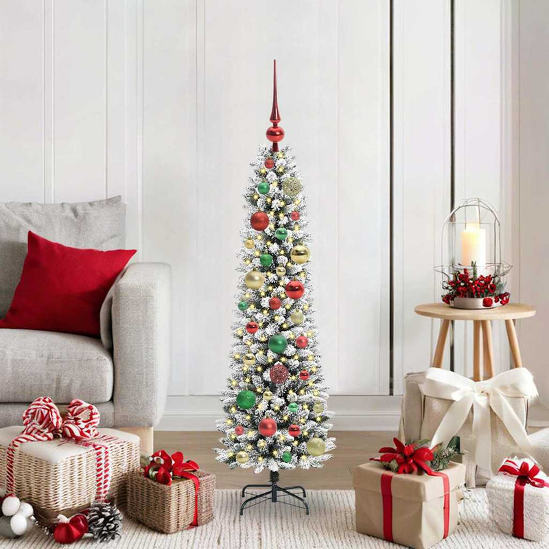 Afbeelding laden in galerijviewer, Vidaxl kunstkerstboom met 150 led wit 120 cm pvc en metaal en plastic
