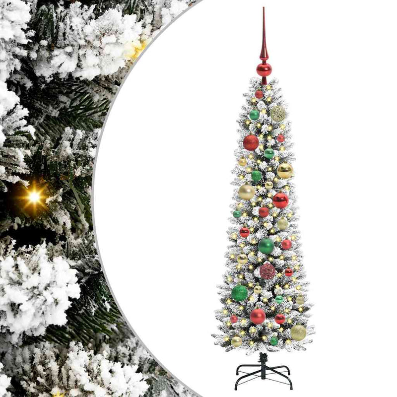 Afbeelding laden in galerijviewer, Vidaxl kunstkerstboom met 150 led wit 120 cm pvc en metaal en plastic
