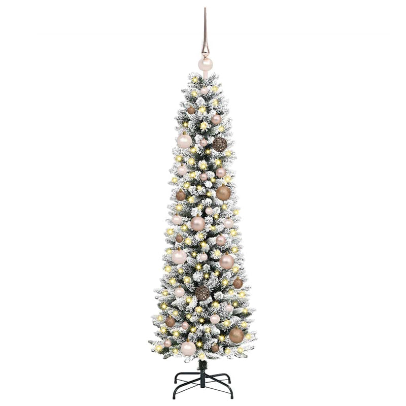 Afbeelding laden in galerijviewer, Vidaxl kunstkerstboom met 150 led wit 150 cm pvc en metaal en plastic
