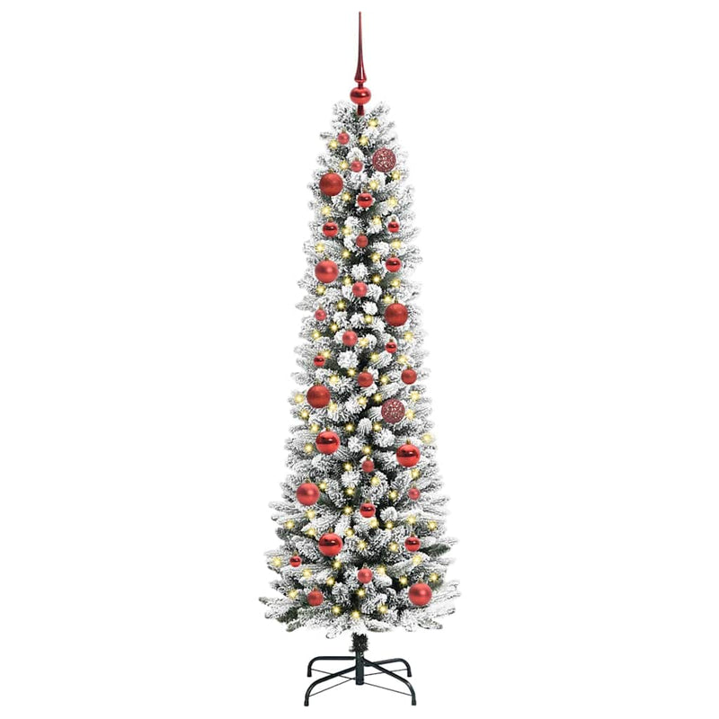 Afbeelding laden in galerijviewer, Vidaxl kunstkerstboom met 150 led wit 150 cm pvc en metaal en plastic
