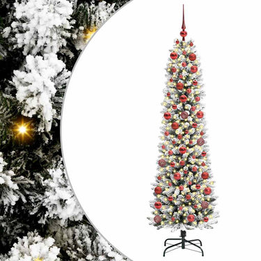 Vidaxl kunstkerstboom met 300 led wit 180 cm pvc en metaal en plastic