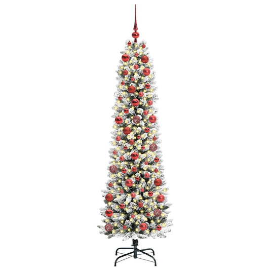 Vidaxl kunstkerstboom met 300 led wit 180 cm pvc en metaal en plastic