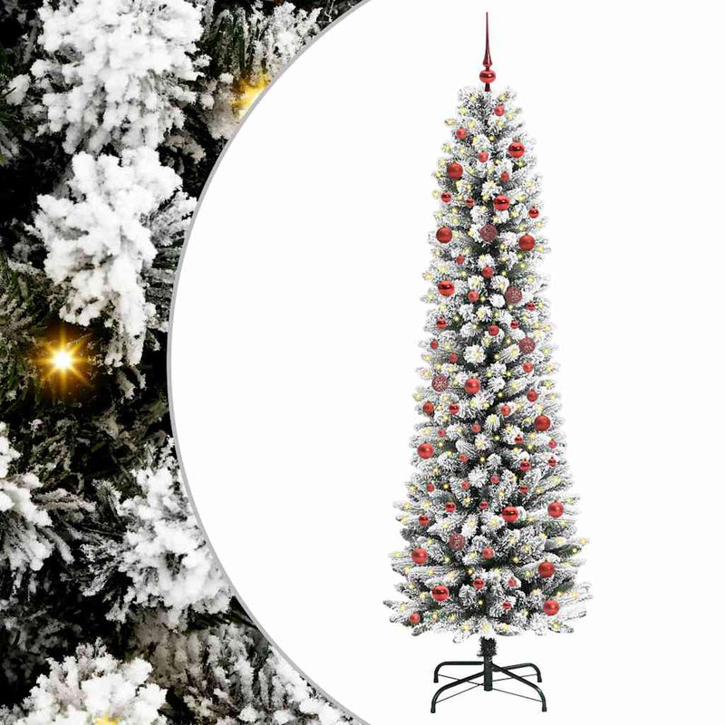 Afbeelding laden in galerijviewer, Vidaxl kunstkerstboom wit 210 cm pvc en metaal en plastic
