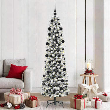 Vidaxl kunstkerstboom met 300 led wit 210 cm pvc en metaal en plastic