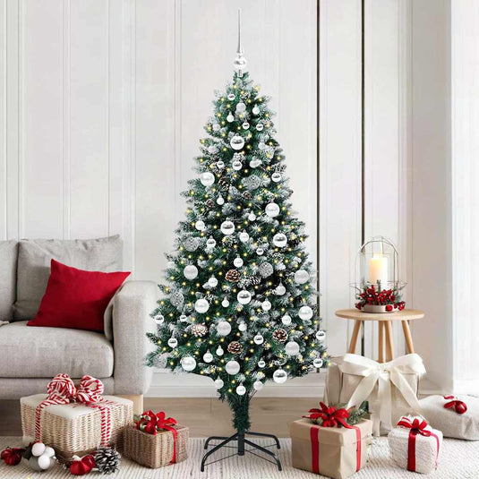 Vidaxl kunstkerstboom groen 180 cm pvc en staal en kunststof