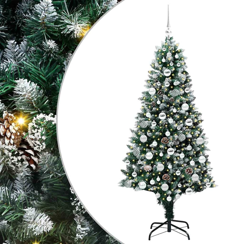 Afbeelding laden in galerijviewer, Vidaxl kunstkerstboom groen 180 cm pvc en staal en kunststof

