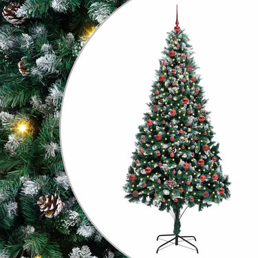 Vidaxl kunstkerstboom groen 210 cm pvc en staal en kunststof