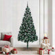 Vidaxl kunstkerstboom groen 210 cm pvc en staal en kunststof