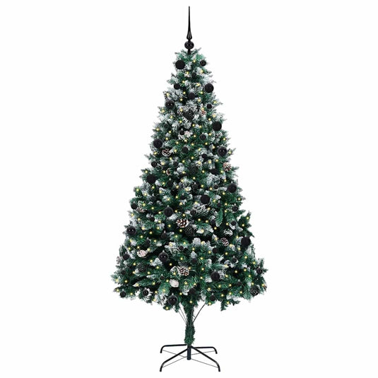 Vidaxl kunstkerstboom groen 210 cm pvc en staal en kunststof