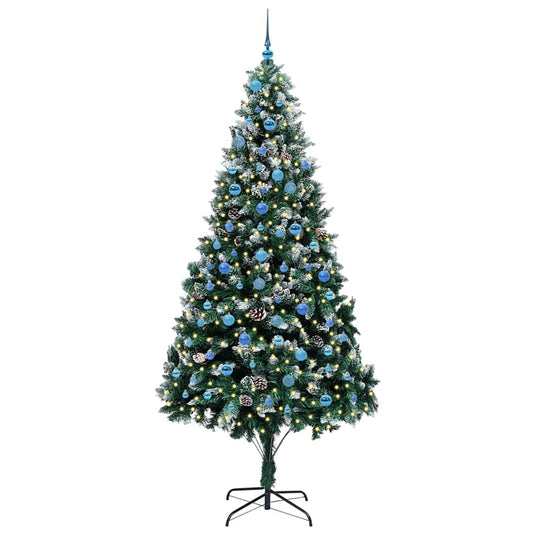 Vidaxl kunstkerstboom groen 240 cm pvc en staal en kunststof