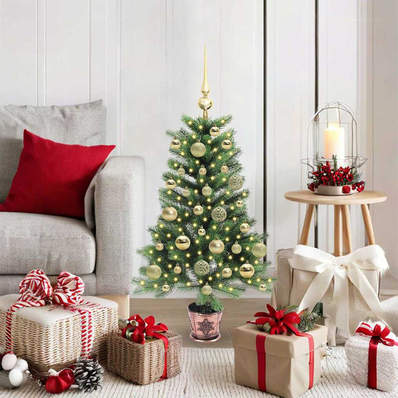Afbeelding laden in galerijviewer, Vidaxl kerstboom met 150 led met standaard groen 90 cm pe
