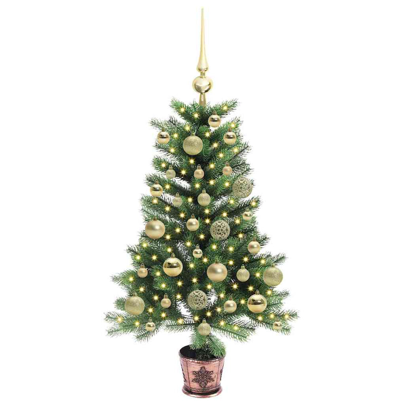 Afbeelding laden in galerijviewer, Vidaxl kerstboom met 150 led met standaard groen 90 cm pe
