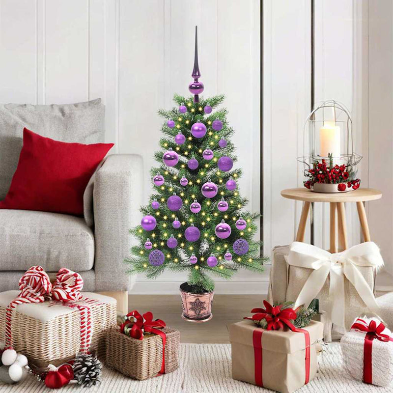 Afbeelding laden in galerijviewer, Vidaxl kerstboom met ledverlichting groen 90 cm pe
