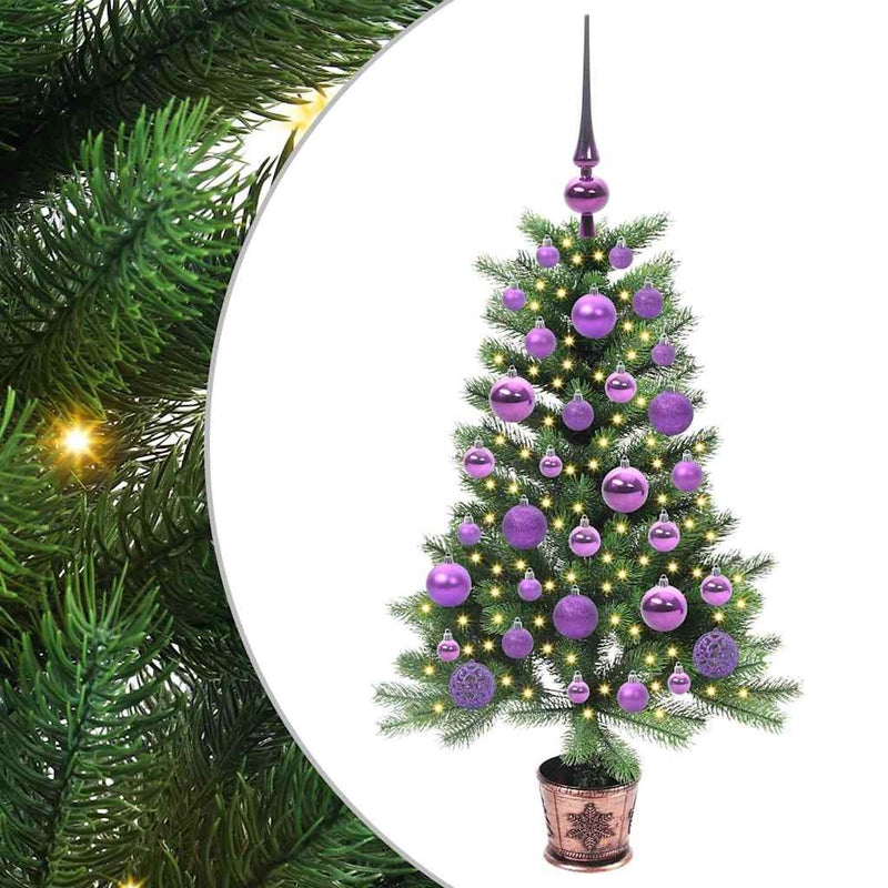Afbeelding laden in galerijviewer, Vidaxl kerstboom met ledverlichting groen 90 cm pe
