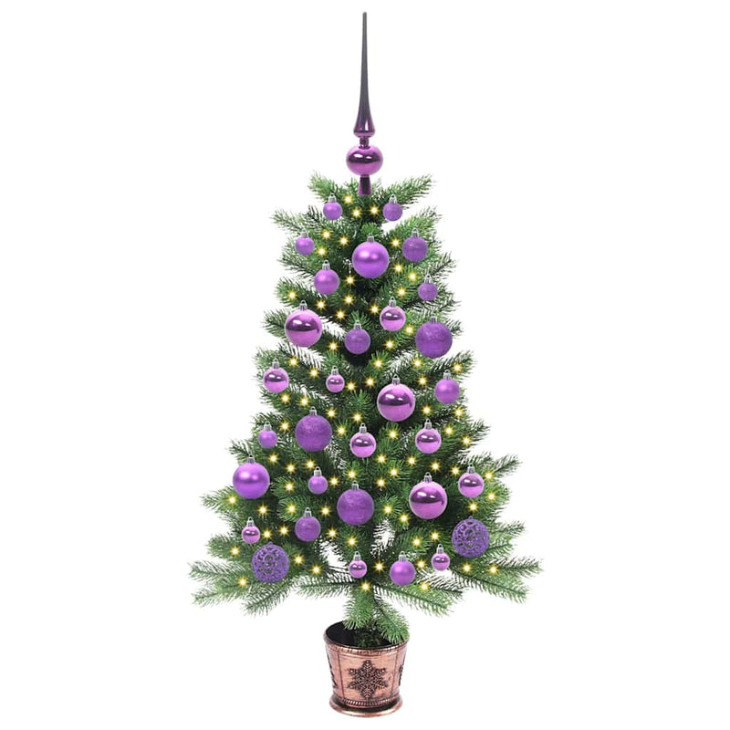Afbeelding laden in galerijviewer, Vidaxl kerstboom met ledverlichting groen 90 cm pe
