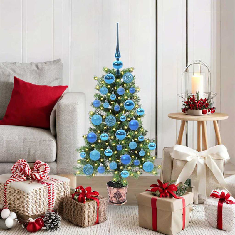 Afbeelding laden in galerijviewer, Vidaxl kerstboom met 150 led met standaard groen 90 cm pe
