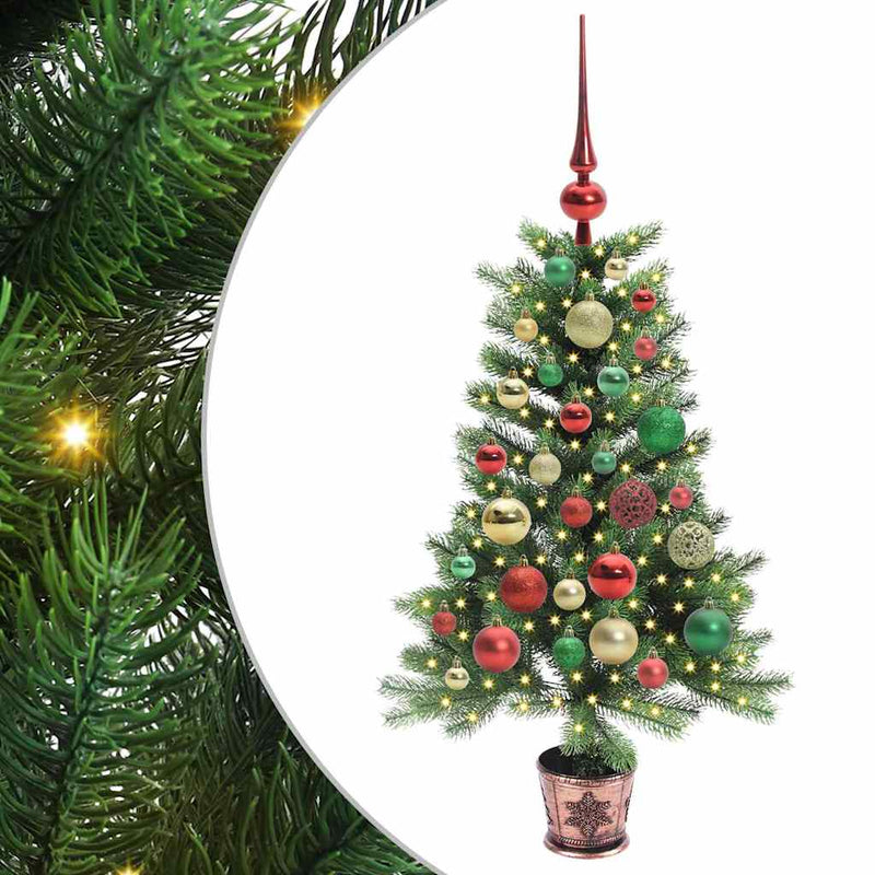Afbeelding laden in galerijviewer, Vidaxl kerstboom met 150 led met standaard groen 90 cm pe
