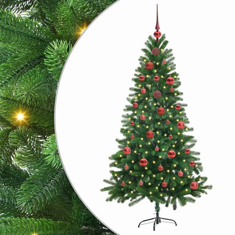 Afbeelding laden in galerijviewer, Vidaxl kerstboom met 150 led met standaard groen 150 cm pe
