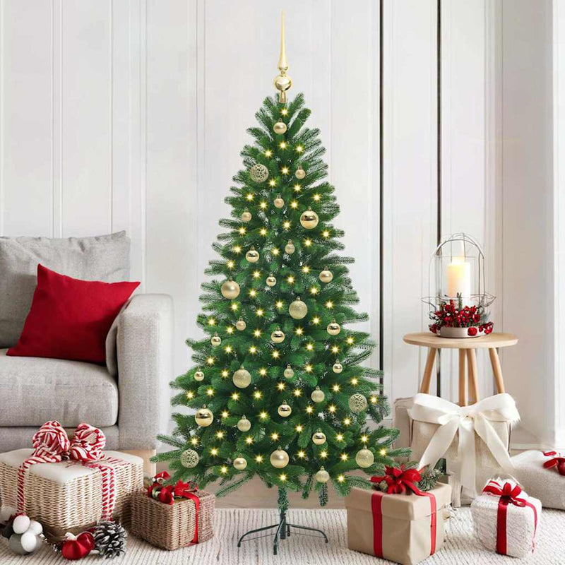 Afbeelding laden in galerijviewer, Vidaxl kerstboom met 150 led met standaard groen 150 cm pe
