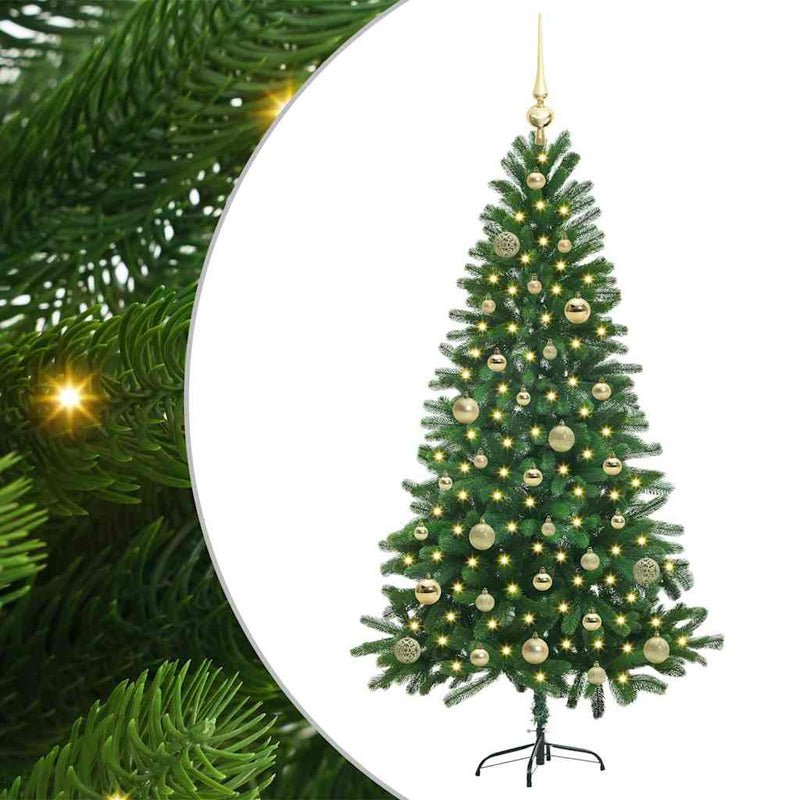 Afbeelding laden in galerijviewer, Vidaxl kerstboom met 150 led met standaard groen 150 cm pe
