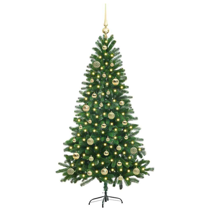 Afbeelding laden in galerijviewer, Vidaxl kerstboom met 150 led met standaard groen 150 cm pe
