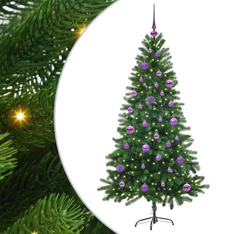 Afbeelding laden in galerijviewer, Vidaxl kerstboom met 150 led met standaard groen 150 cm pe
