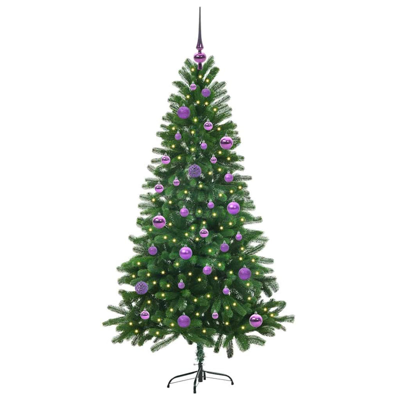 Afbeelding laden in galerijviewer, Vidaxl kerstboom met 150 led met standaard groen 150 cm pe
