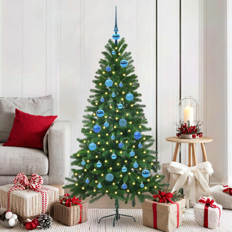 Afbeelding laden in galerijviewer, Vidaxl kerstboom met 150 led met standaard groen 150 cm pe
