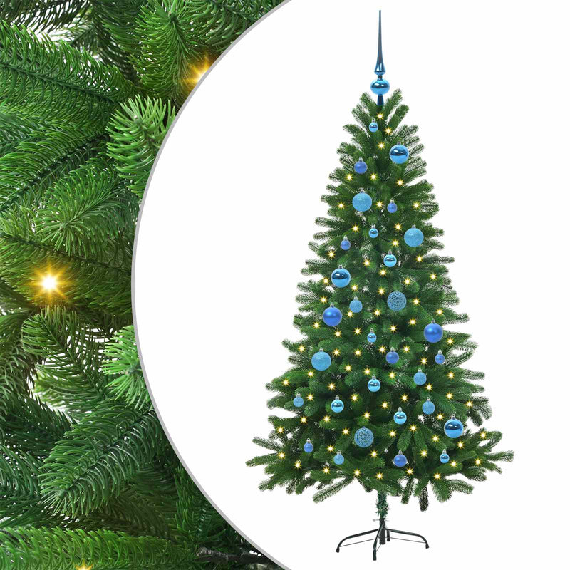 Afbeelding laden in galerijviewer, Vidaxl kerstboom met 150 led met standaard groen 150 cm pe
