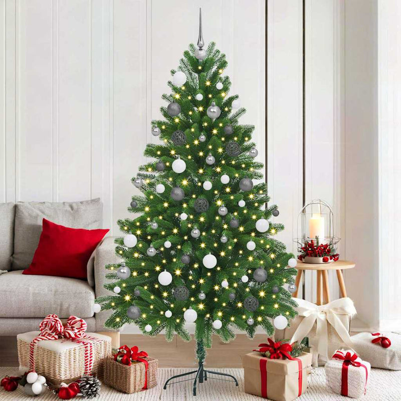 Afbeelding laden in galerijviewer, Vidaxl kerstboom met 300 led met standaard groen 180 cm pe
