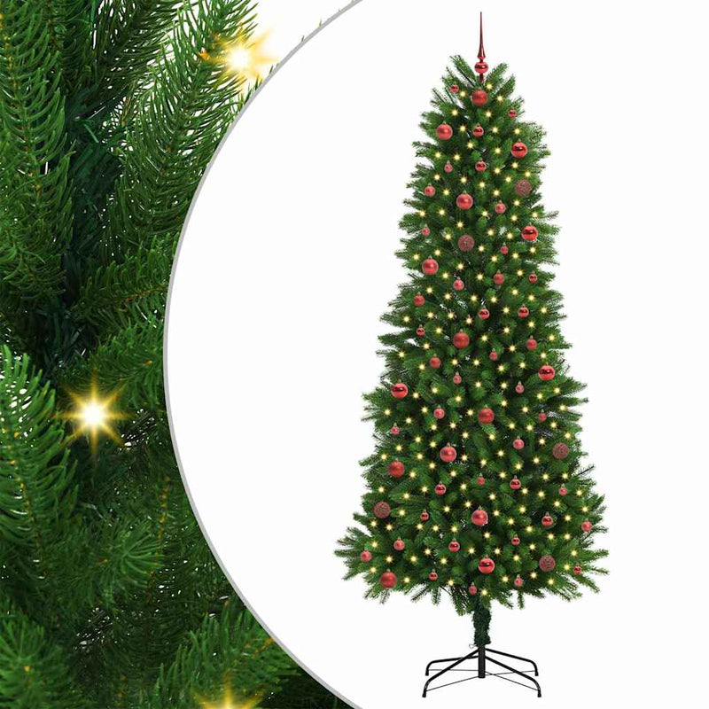 Afbeelding laden in galerijviewer, Vidaxl kerstboom met 300 led met standaard groen 240 cm pe

