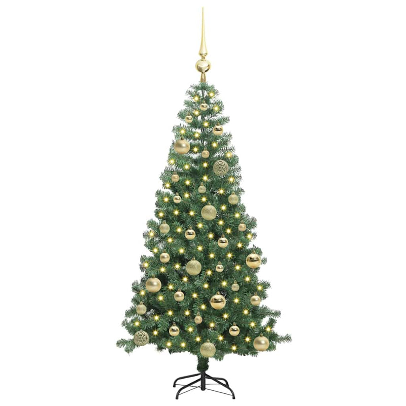 Afbeelding laden in galerijviewer, Vidaxl kerstboom met 150 led met standaard groen 120 cm pvc
