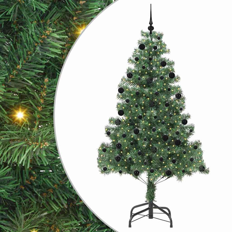 Afbeelding laden in galerijviewer, Vidaxl kerstboom met 300 led met standaard groen 210 cm pvc
