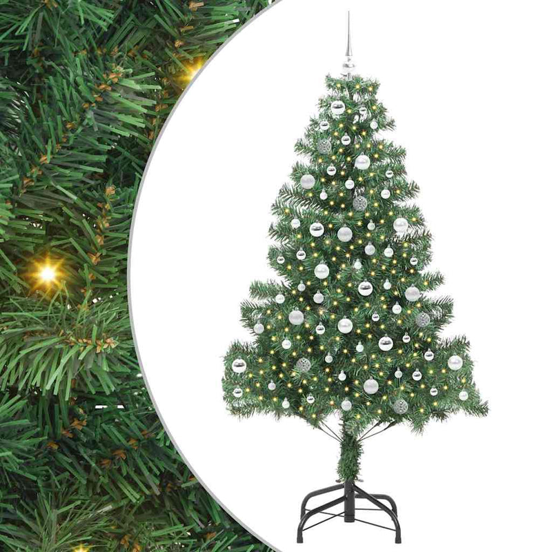 Afbeelding laden in galerijviewer, Vidaxl kerstboom met 300 led met standaard groen 210 cm pvc
