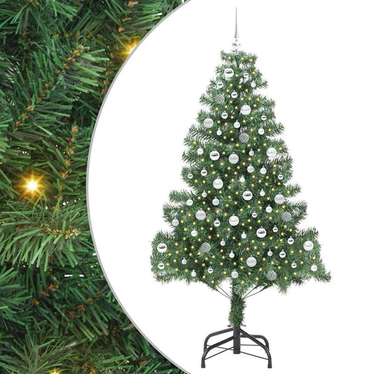 Vidaxl kerstboom met 300 led met standaard groen 210 cm pvc