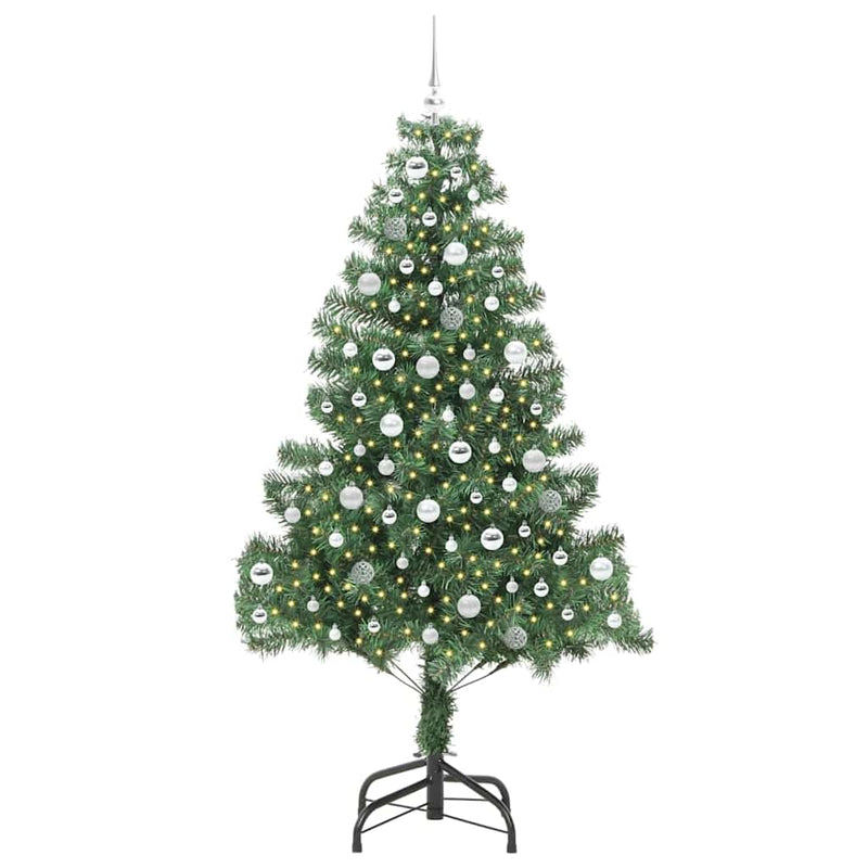 Afbeelding laden in galerijviewer, Vidaxl kerstboom met 300 led met standaard groen 210 cm pvc
