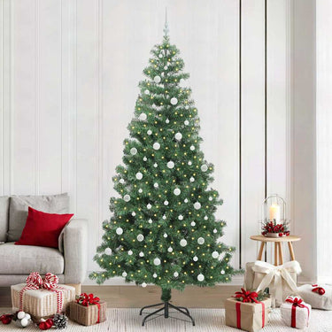 Vidaxl kerstboom met 300 led met standaard groen 240 cm pvc