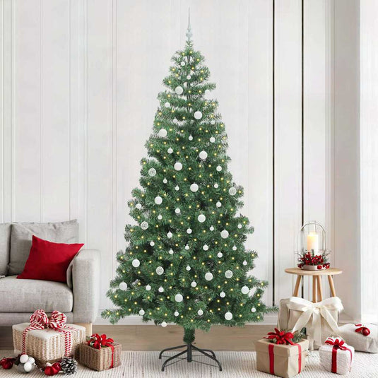 Vidaxl kerstboom met 300 led met standaard groen 240 cm pvc