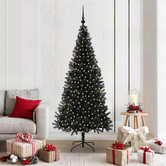 Vidaxl kerstboom met 300 led met standaard zwart 180 cm pvc