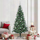 Vidaxl kunstmatig voorverlicht kerstboom groen 210 cm pvc en metaal