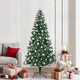Vidaxl kunstmatig voorverlicht kerstboom groen 210 cm pvc en metaal