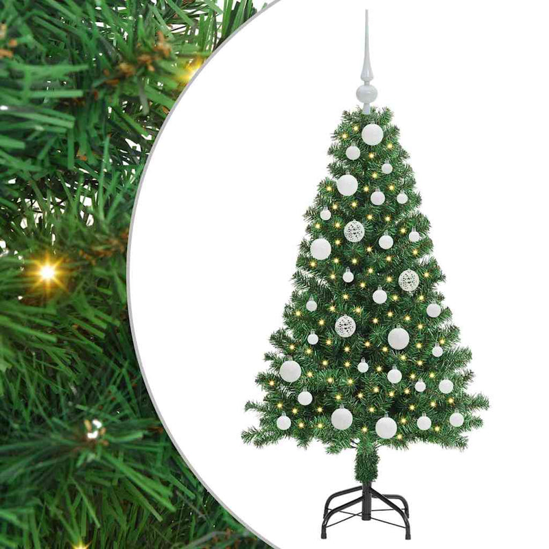 Afbeelding laden in galerijviewer, Vidaxl kunstkerstboom groen 120 cm pvc en staal en kunststof
