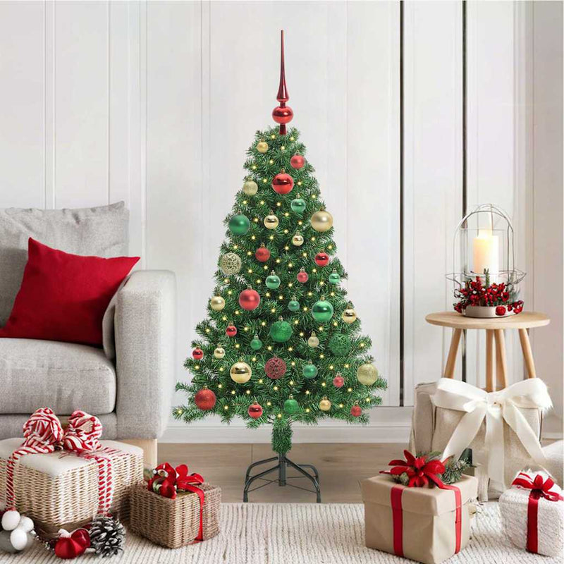Afbeelding laden in galerijviewer, Vidaxl kunstkerstboom groen 120 cm pvc en staal en kunststof
