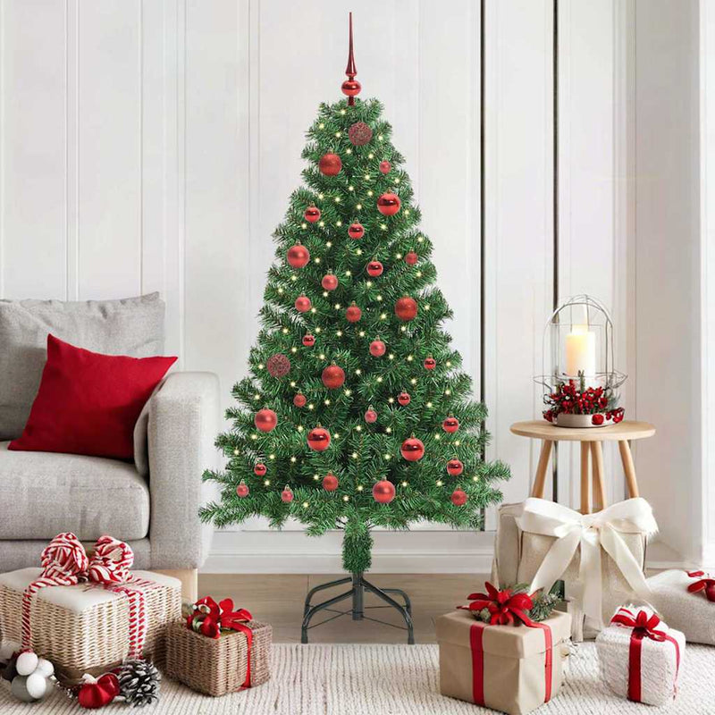 Afbeelding laden in galerijviewer, Vidaxl kunstkerstboom groen 150 cm pvc en staal en kunststof
