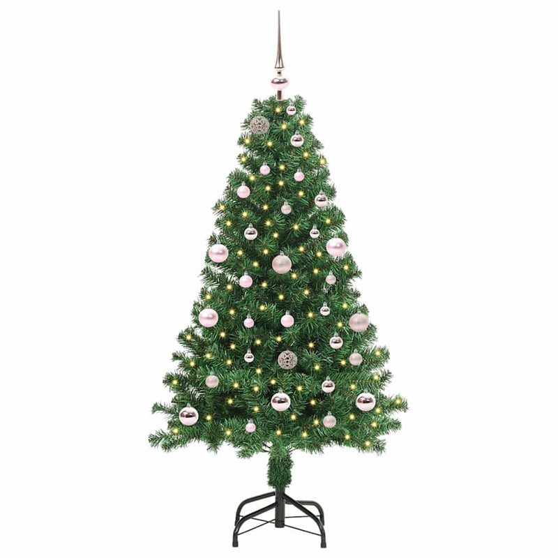 Afbeelding laden in galerijviewer, Vidaxl kunstkerstboom groen 150 cm pvc en staal en kunststof
