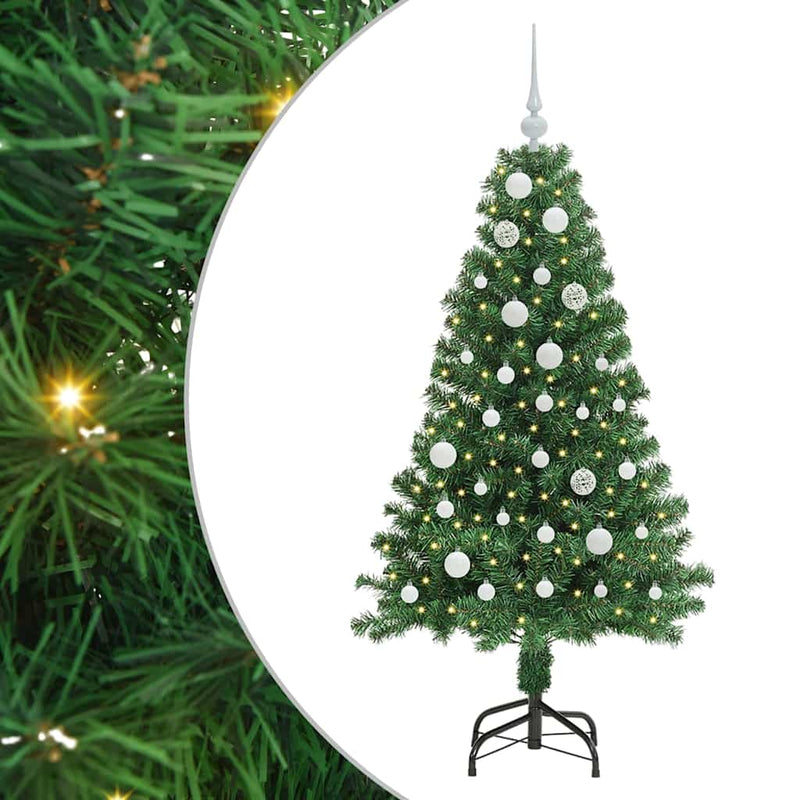 Afbeelding laden in galerijviewer, Vidaxl kunstkerstboom groen 150 cm pvc en staal en kunststof
